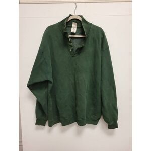 Fruit Loom Heavy Cotton Pullover Sweatshirt 2XL‎ Green Menswear Top Shirt